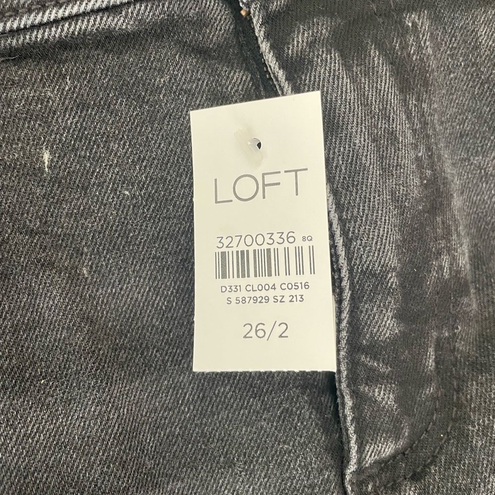 Womens Loft black cutoff denim shorts